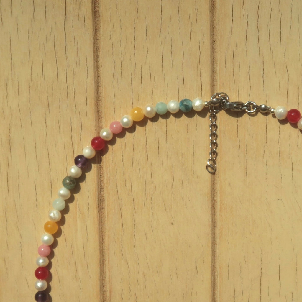 Rainbow Pearl - Gemstone Necklace