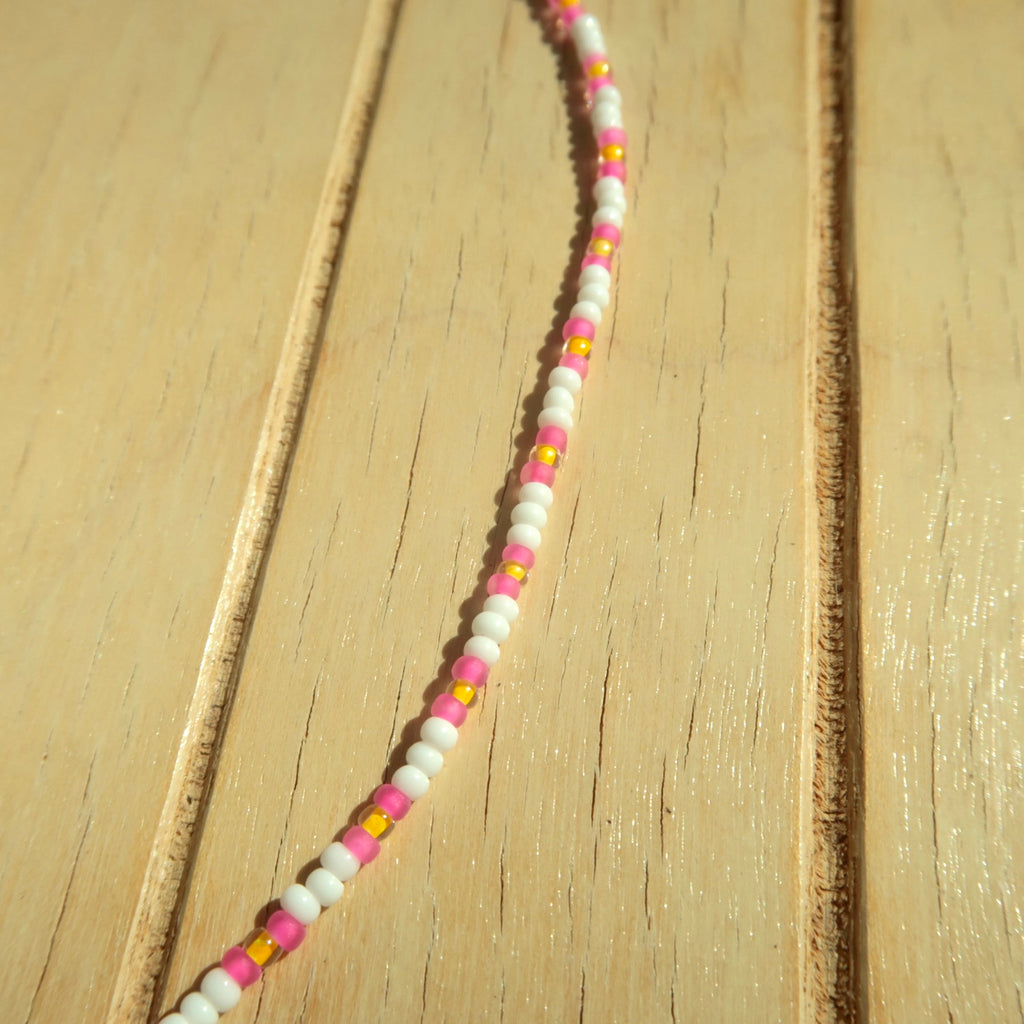 Hot Pink Stripe - Necklace