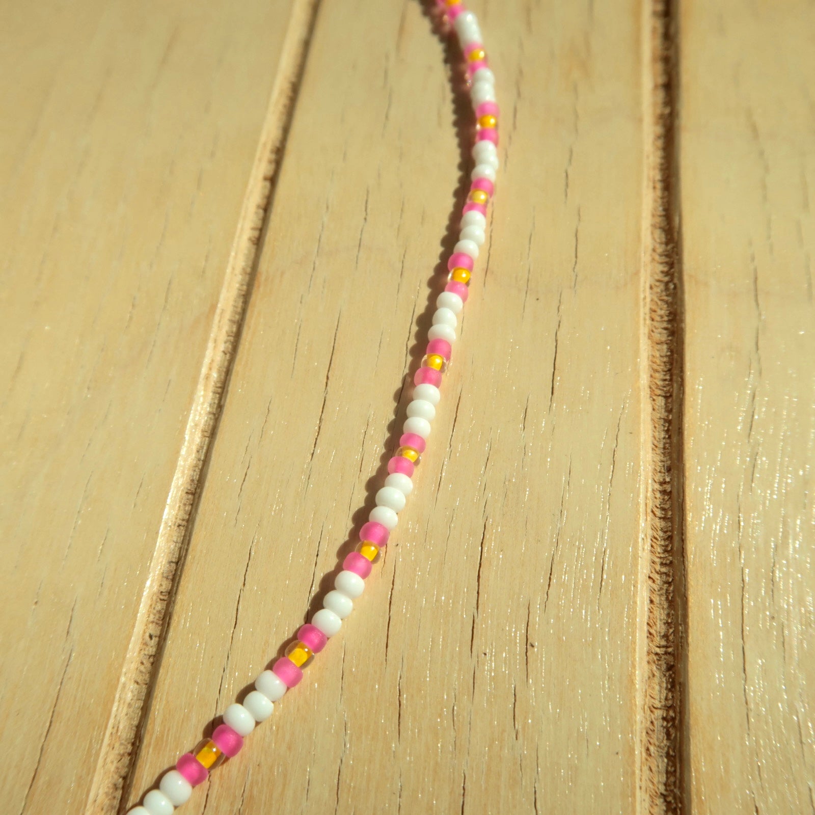 Hot Pink Stripe - Necklace