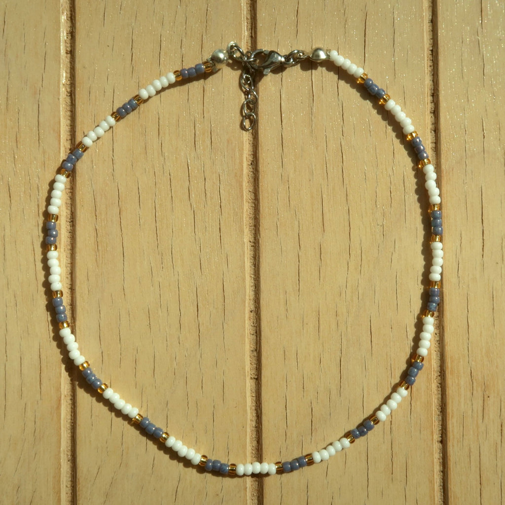 Lavender Stripe - Anklet