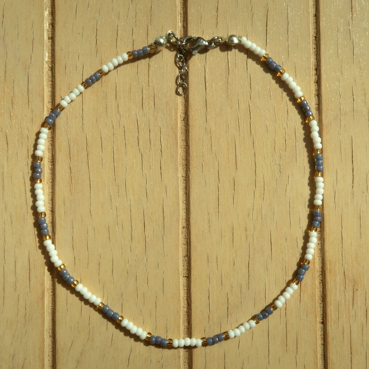 Lavender Stripe - Anklet