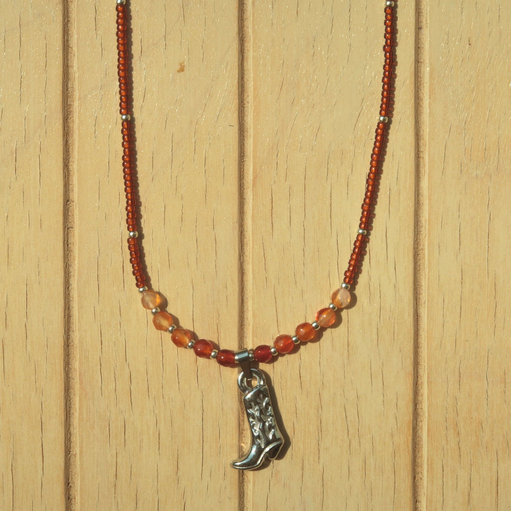 Silver Cowboy - Gemstone Necklace