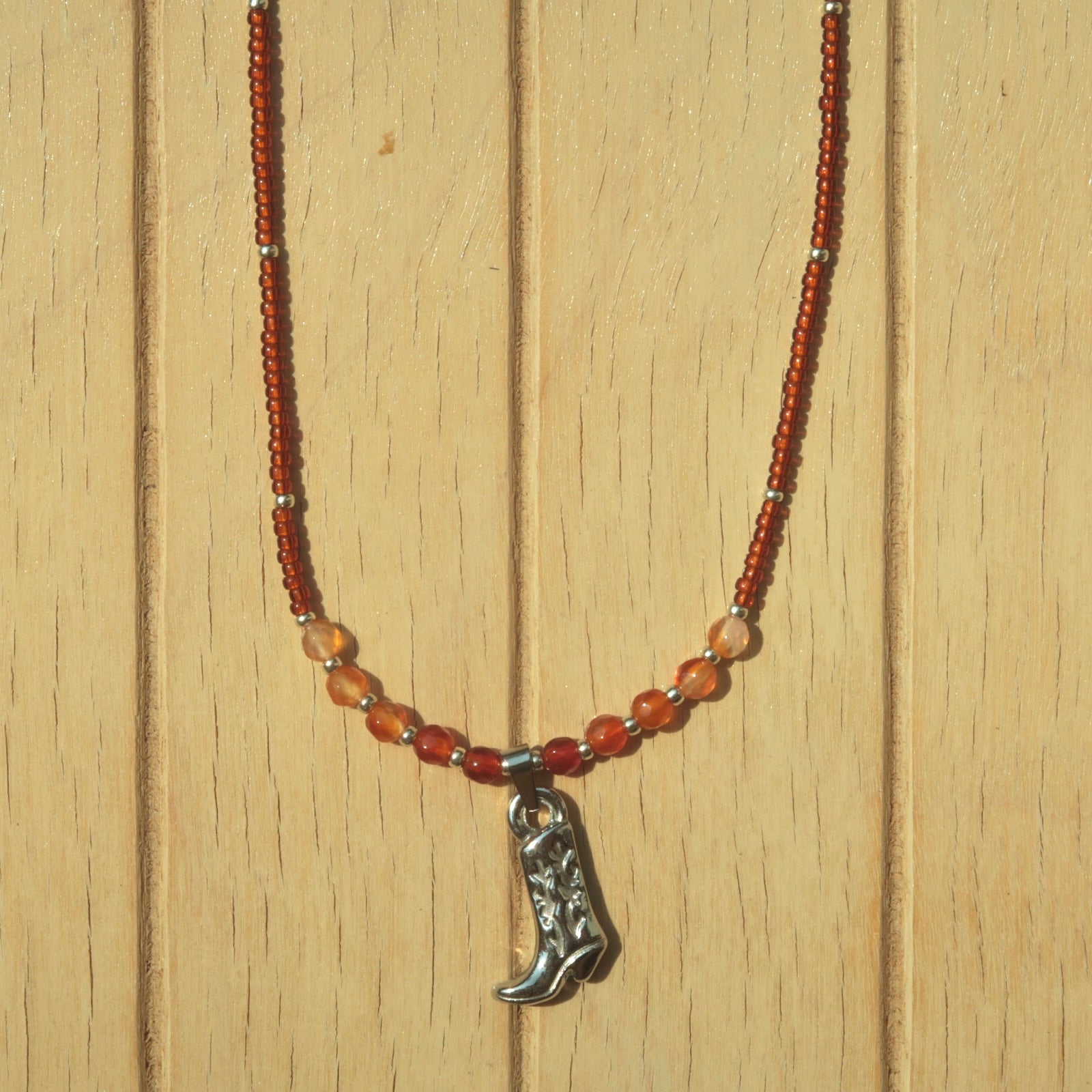 Silver Cowboy - Gemstone Necklace