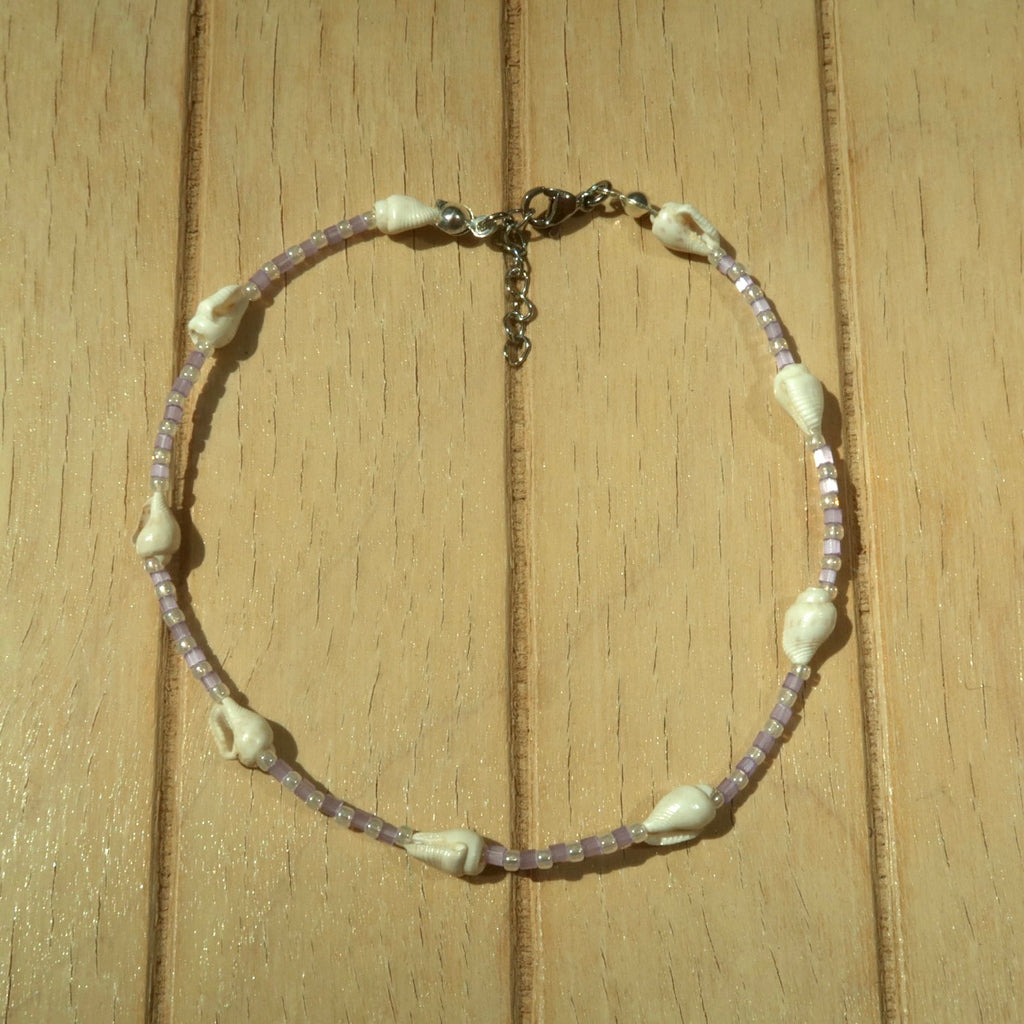 Lavender Shell - Anklet