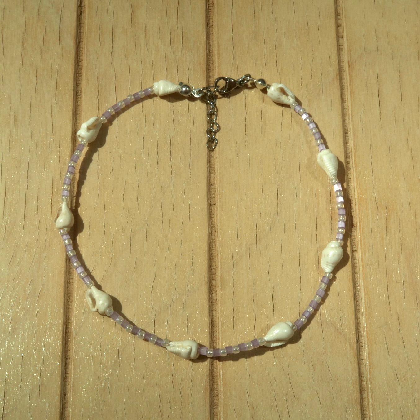 Lavender Shell - Anklet