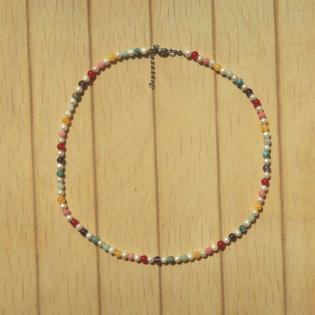 Rainbow Pearl - Gemstone Necklace
