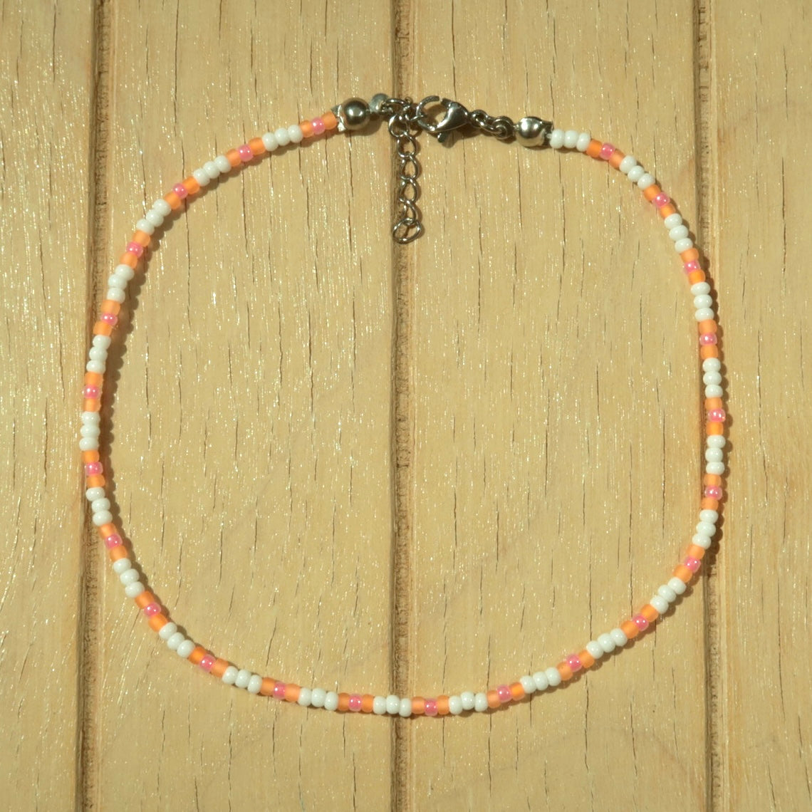 Tangerine Stripe - Anklet