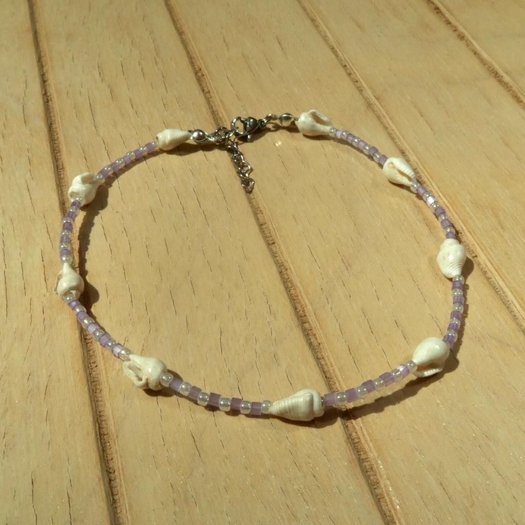 Lavender Shell - Anklet