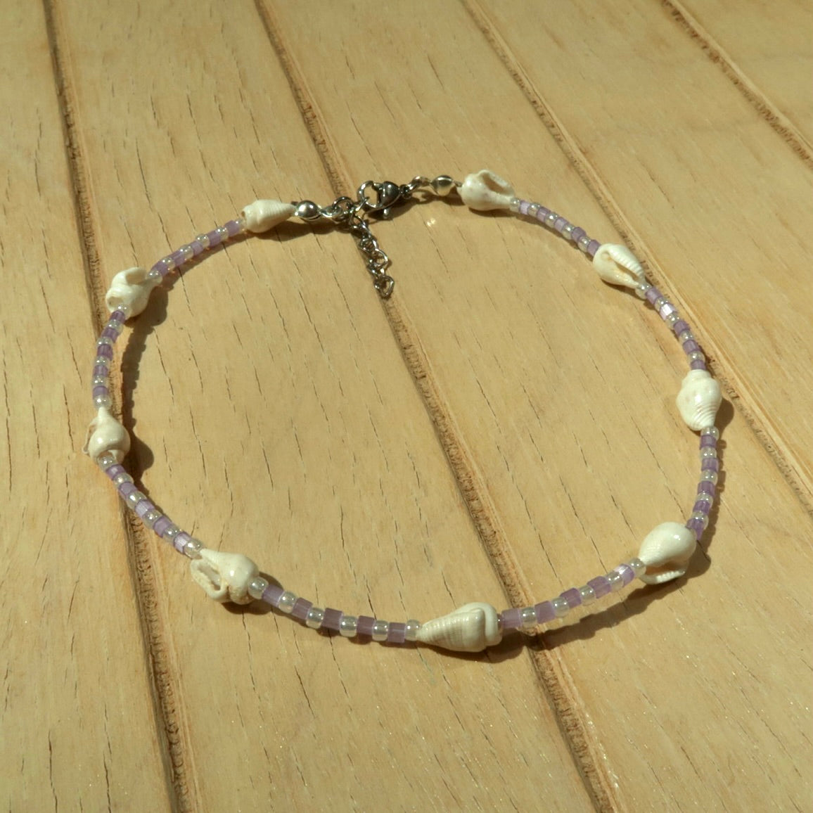 Lavender Shell - Anklet