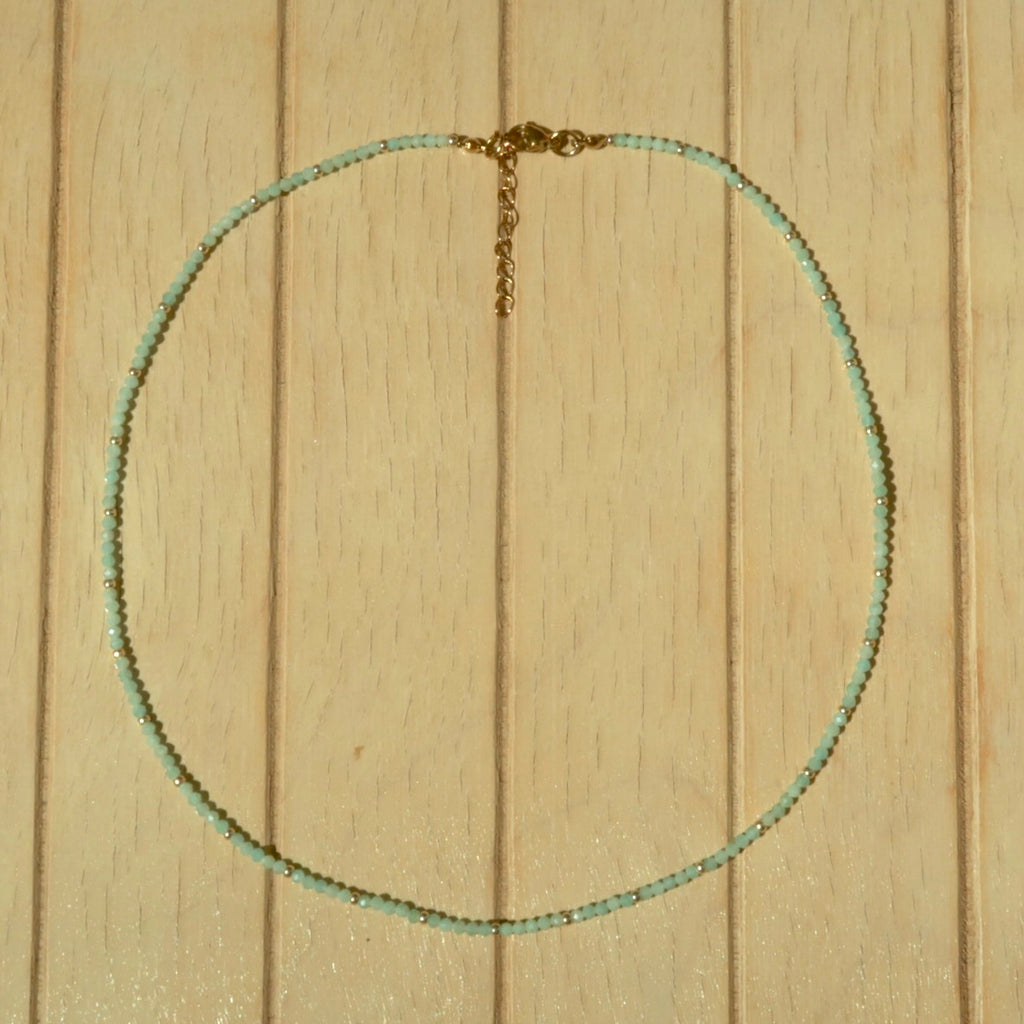 Aqua Sea Gold - Gemstone Necklace