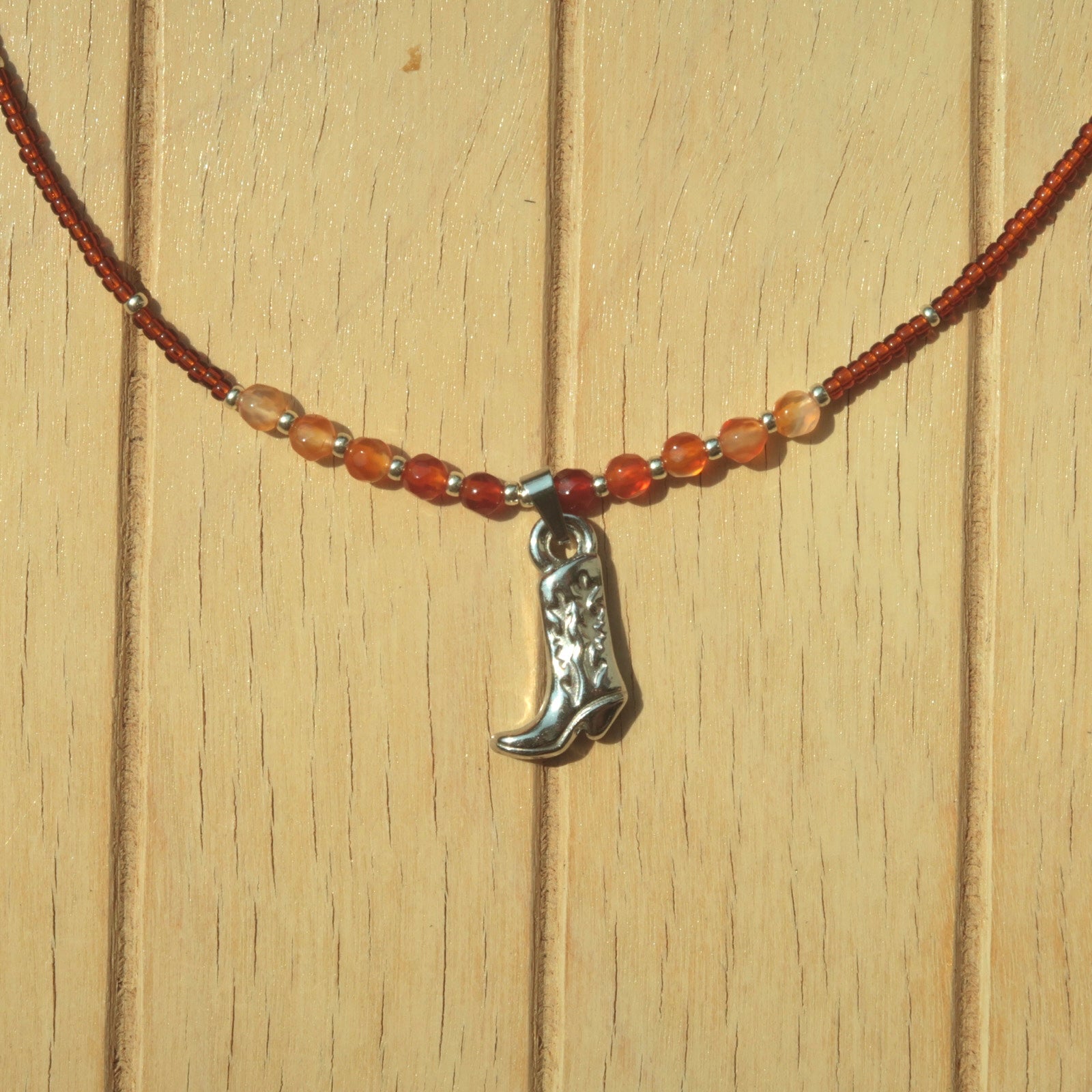 Silver Cowboy - Gemstone Necklace