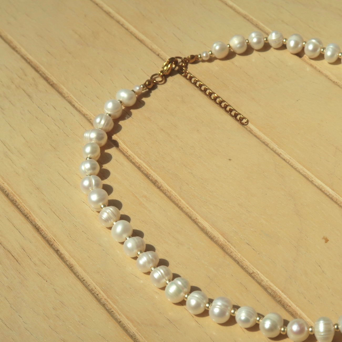 Gold Chunky Pearl - Necklace