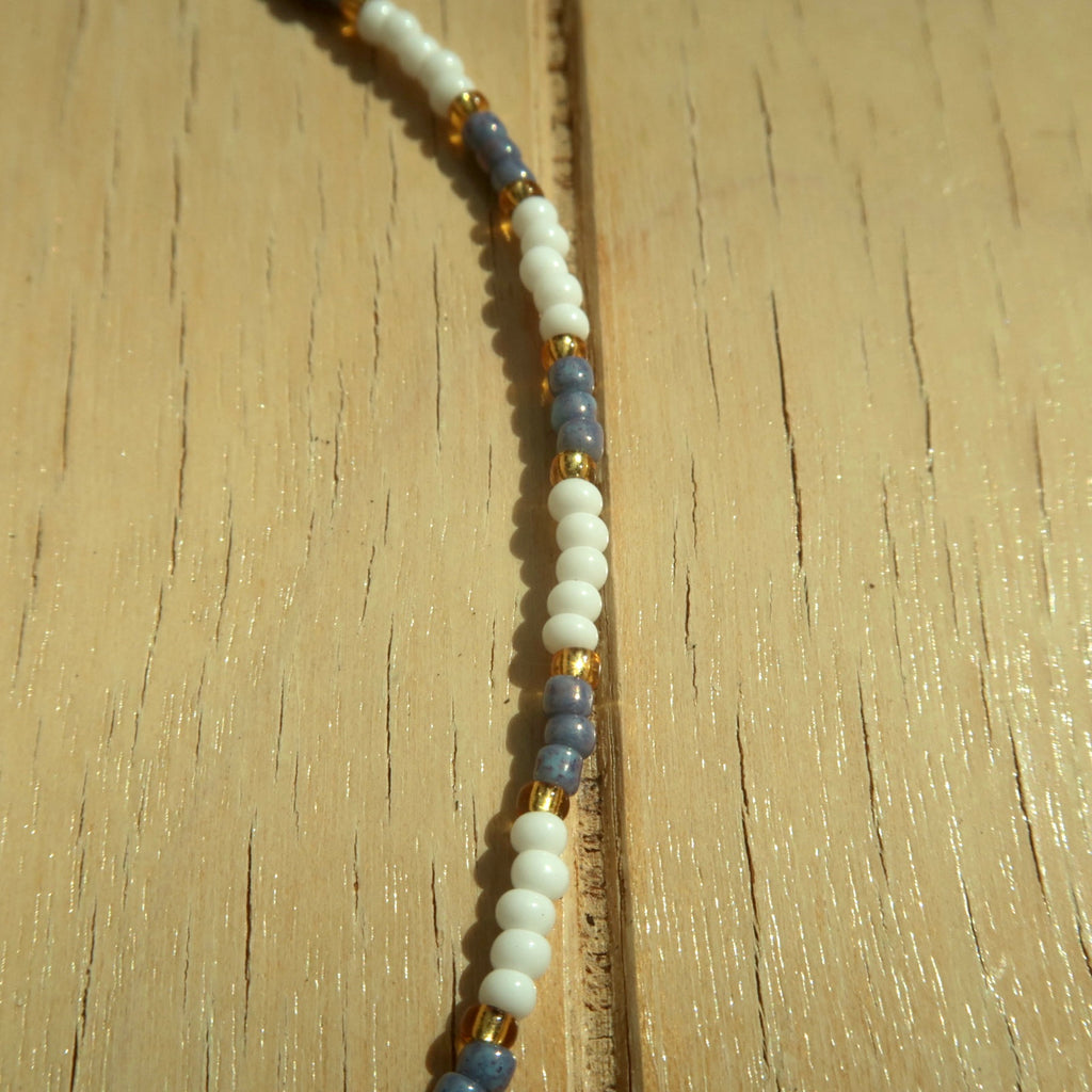 Lavender Stripe - Anklet
