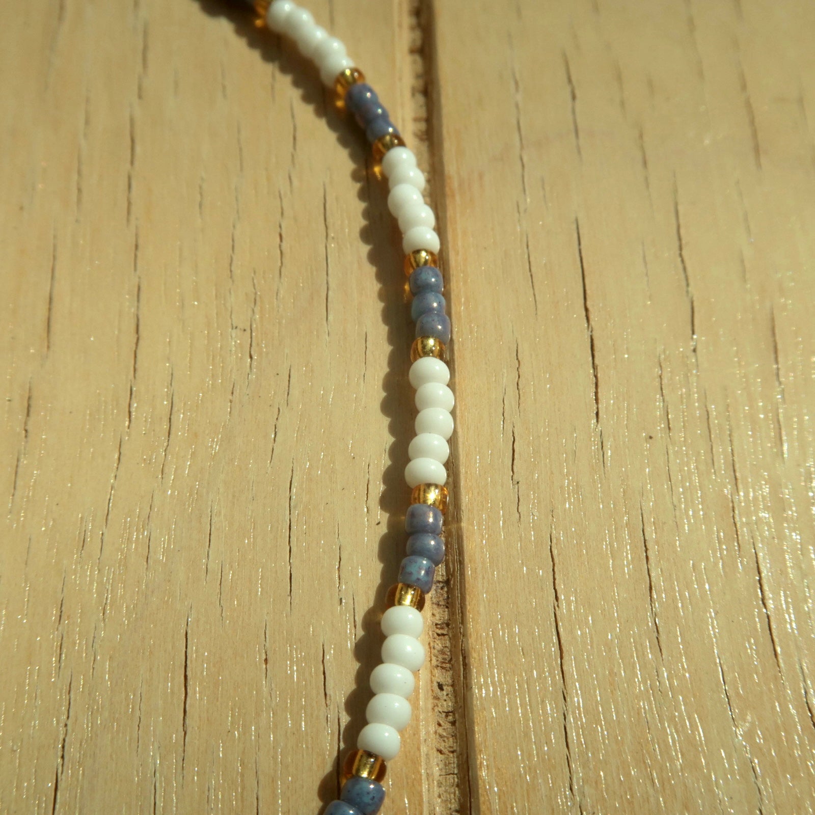 Lavender Stripe - Anklet