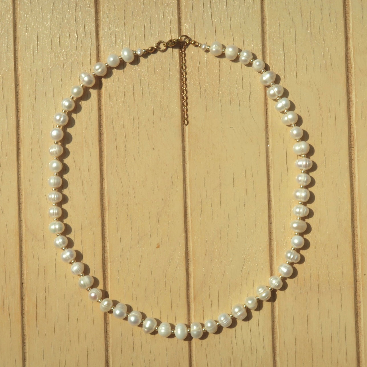 Gold Chunky Pearl - Necklace