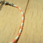 Tangerine Stripe - Anklet