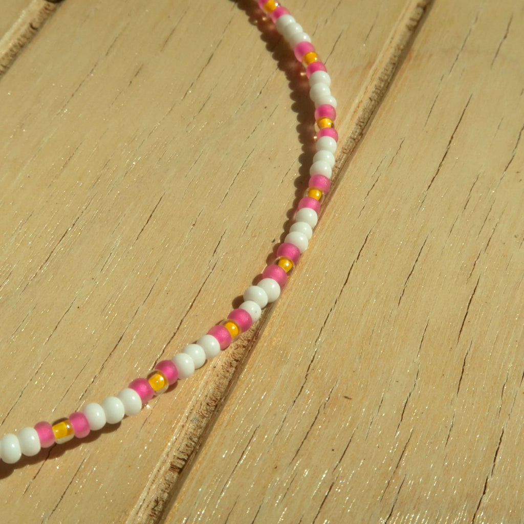 Hot Pink Stripe - Anklet