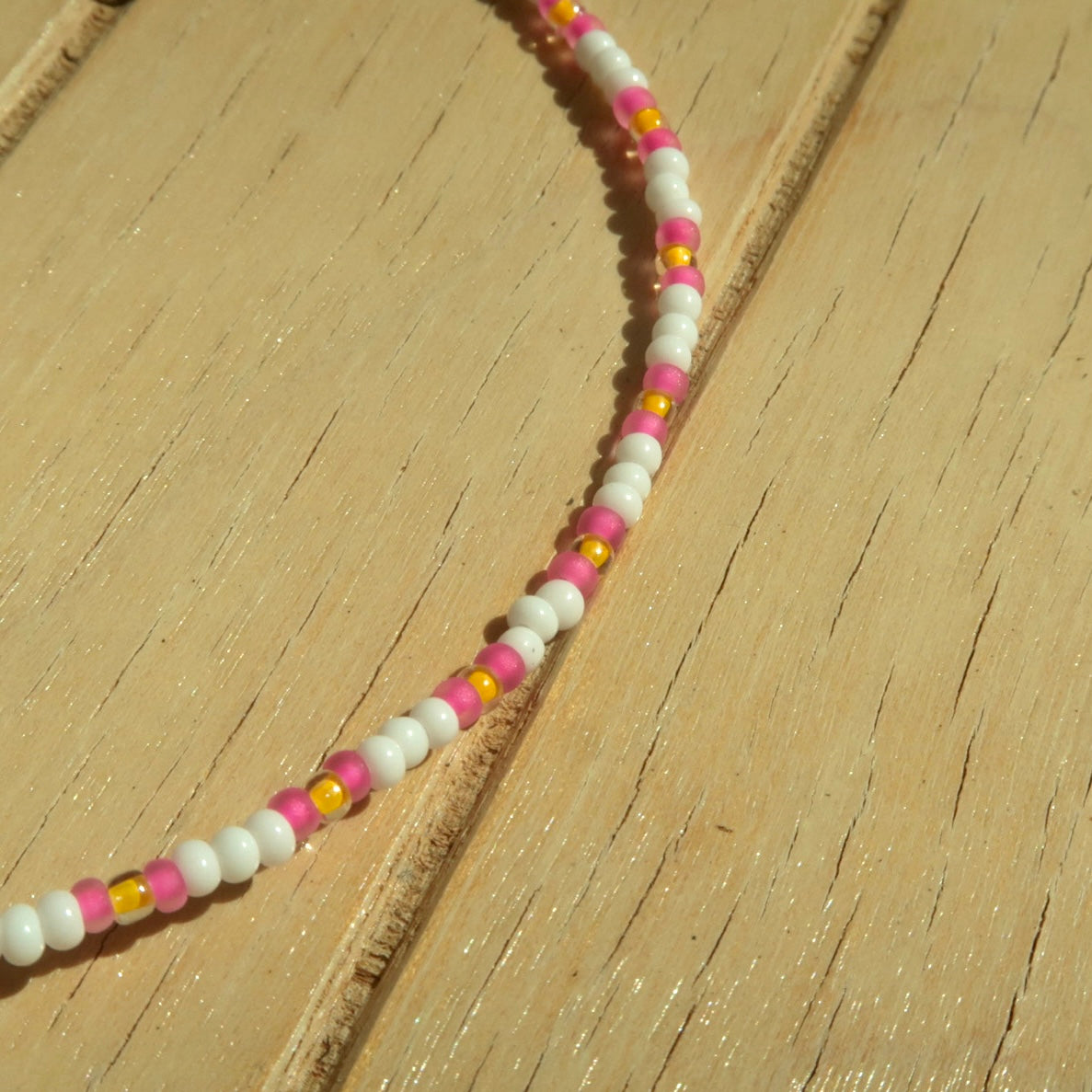 Hot Pink Stripe - Anklet