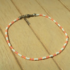 Tangerine Stripe - Anklet