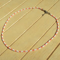 Hot Pink Stripe - Necklace