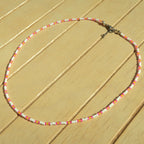 Hot Pink Stripe - Necklace