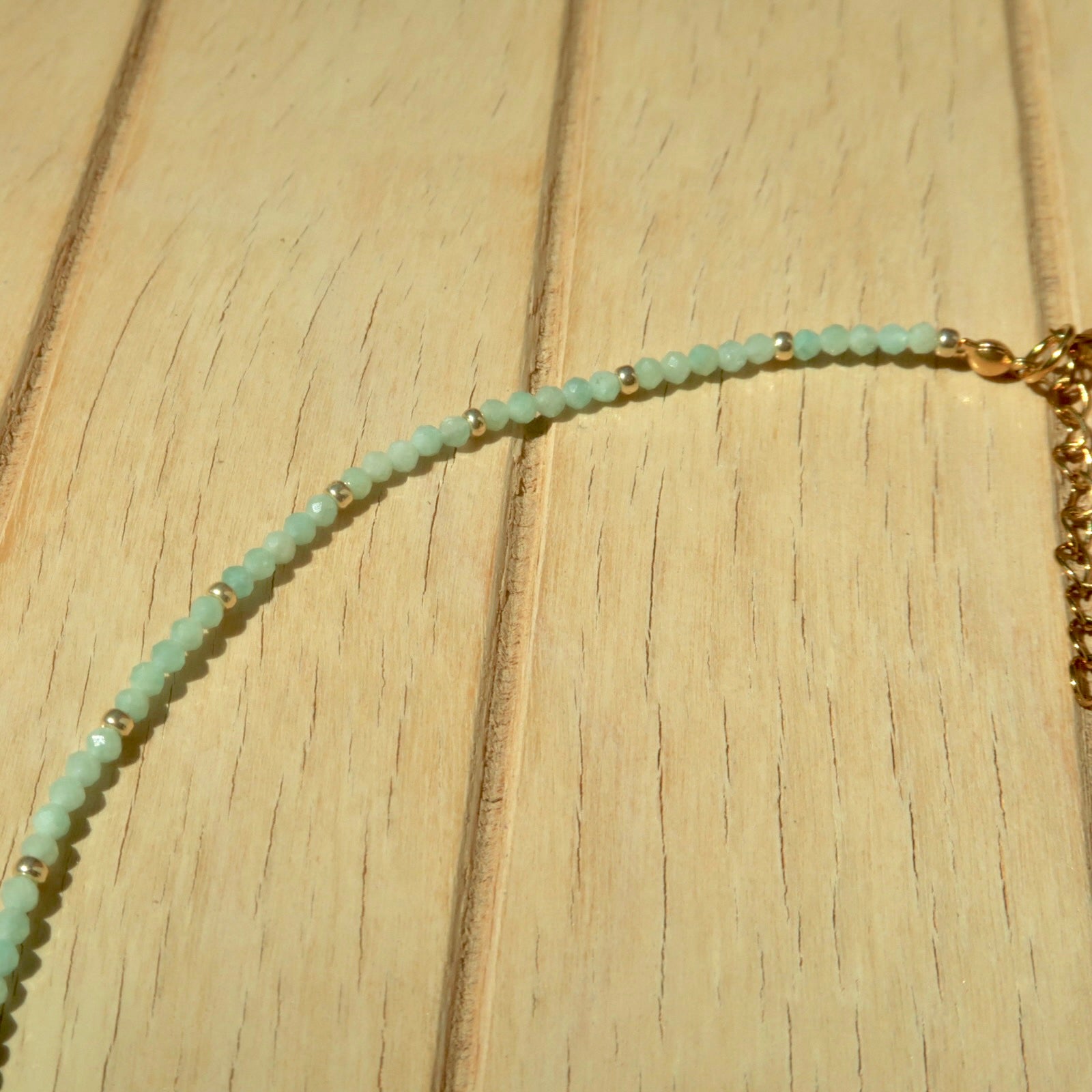 Aqua Sea Gold - Gemstone Necklace