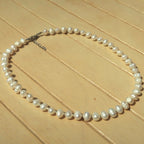 Silver Chunky Pearl - Necklace